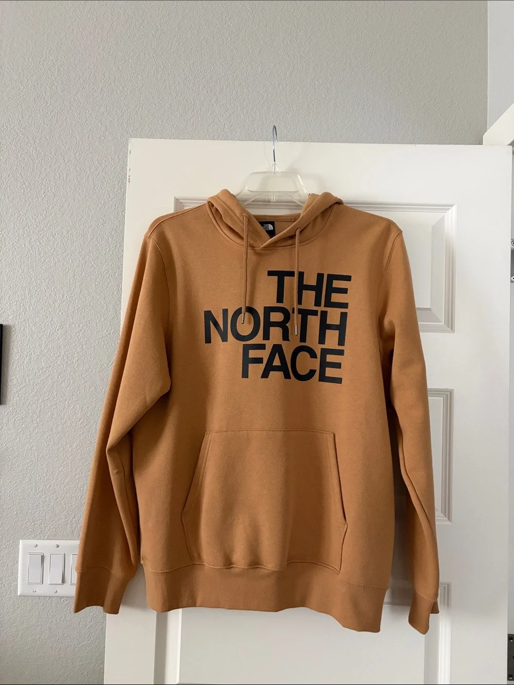 The North Face Men's Pullover Hoodie - Almond Butter with Black Logo